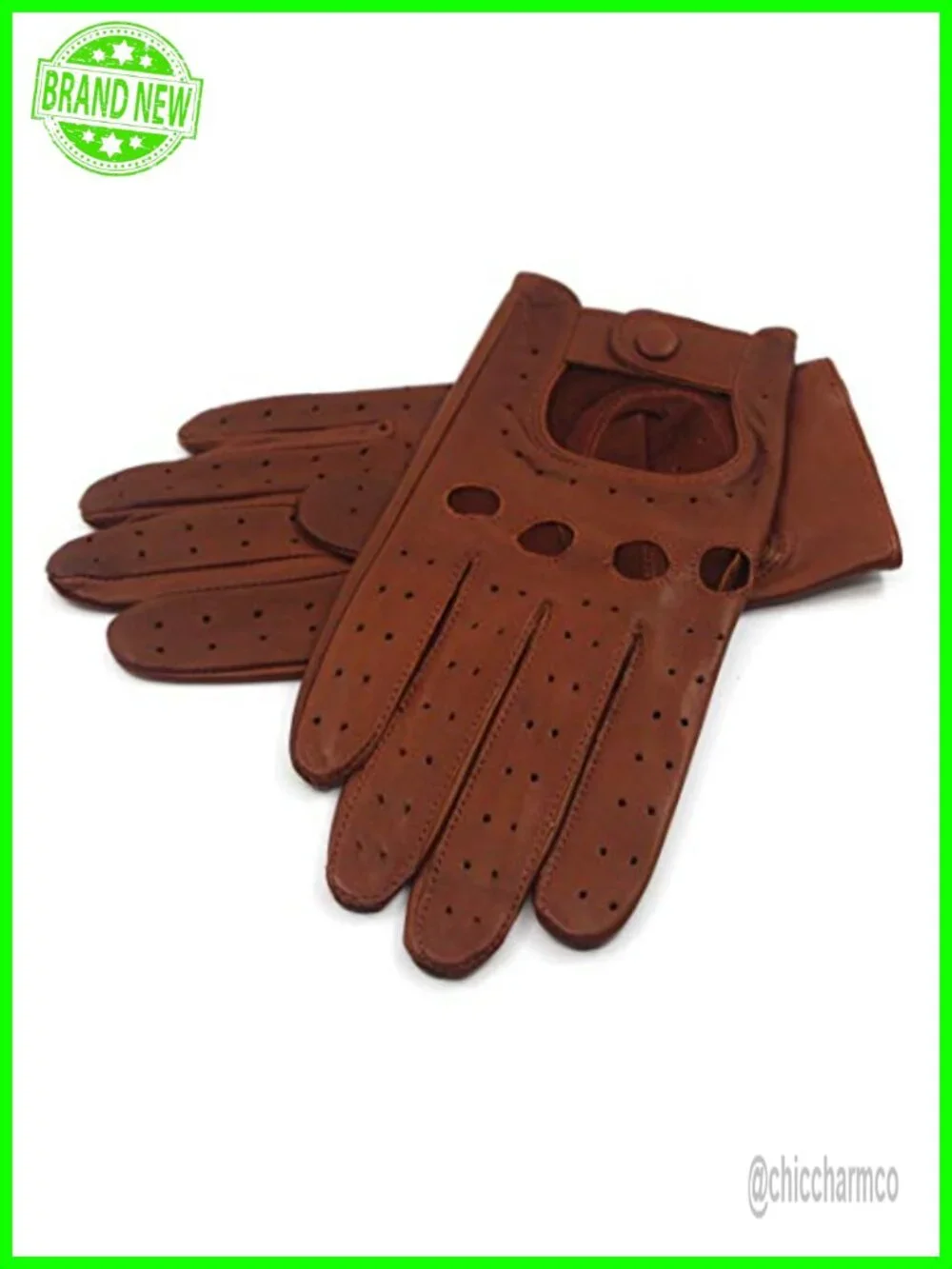 Lambskin Leather Unlined Driving Gloves with Touchscreen